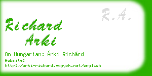richard arki business card