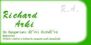richard arki business card